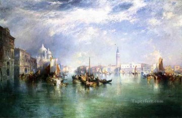  Entrada Pintura - Entrada al barco marino del Gran Canal de Venecia Thomas Moran